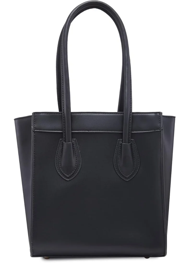 CAPRESE Caprese Georgia Satchel, Black-Medium | Self-Designed Handbag for Women with Secure Top Zip | Perfect for Casual & Daily Use