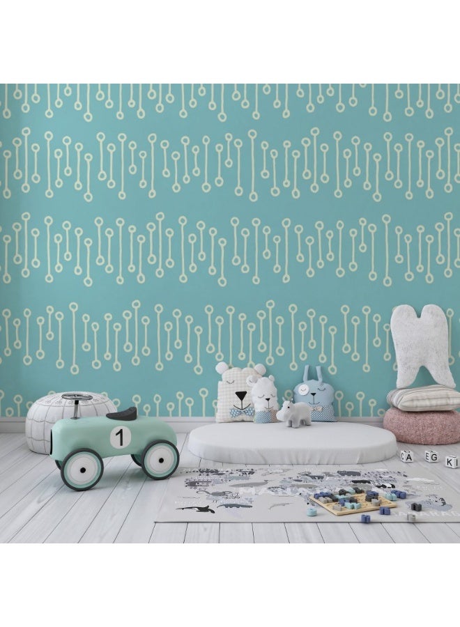 Home Gallery Abstract Pattern Design Fabric Wallpaper Covers An Area ​​Up To 4.2Mx3M With Adhesive  And Smoothing Tool - Image 3