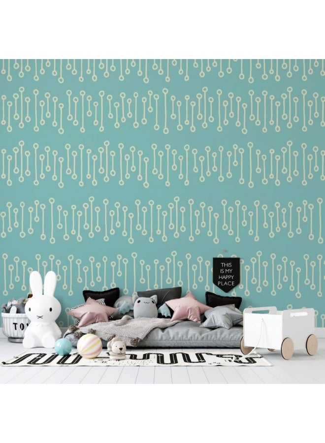 Home Gallery Abstract Pattern Design Fabric Wallpaper Covers An Area ​​Up To 4.2Mx3M With Adhesive  And Smoothing Tool - Image 5