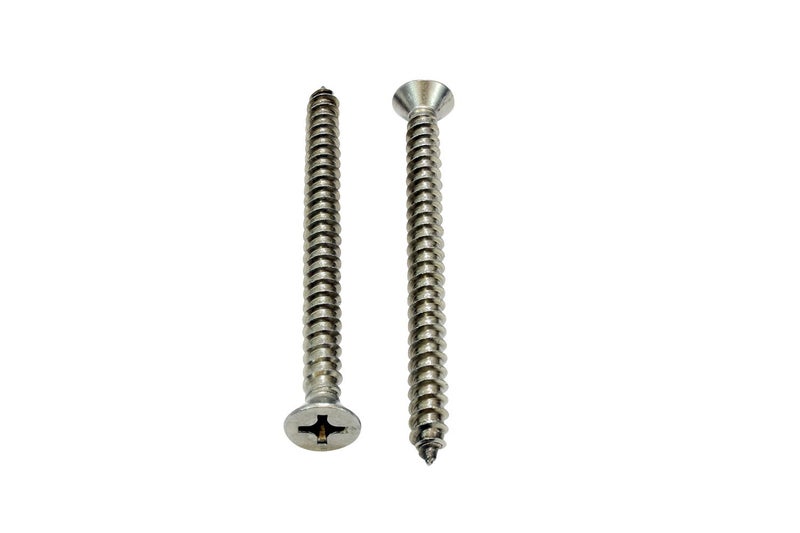 Bolt Dropper #14 X 3'' Stainless Steel Flat Head Phillips Wood Screw, (25 pc), 18-8 (304) Stainless Steel Sheet Metal Screws - Type A Point, Plain Finish - Image 3