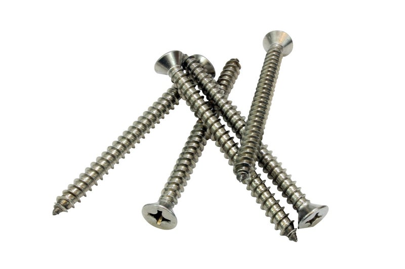 Bolt Dropper #14 X 3'' Stainless Steel Flat Head Phillips Wood Screw, (25 pc), 18-8 (304) Stainless Steel Sheet Metal Screws - Type A Point, Plain Finish - Image 5