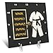 3DROSE 3dRose dc_180798_1 Karate Karategi Uniform Black Belt Honor Respect Courage Train Discipline-Desk Clock, 6 by 6-Inch - Image 2