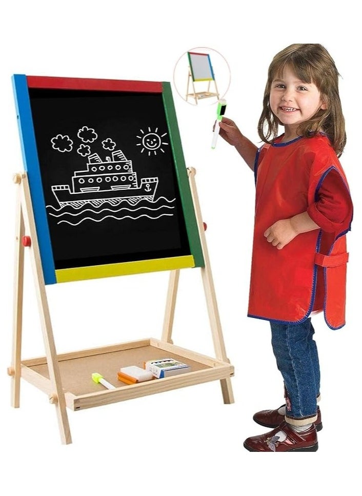 TOYBOX Adjustable Wooden Creative Compact Size Light Weight Drawing And Writing Board 65.5x36.5cm  - Image 1