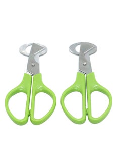 SYOSI 2pcs Stainless Steel P IGeon Quail Egg Scissors, Bird Egg Cutter Opener, Shears Tool for Home Kitchen, Green  - Image 1