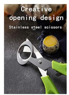 SYOSI 2pcs Stainless Steel P IGeon Quail Egg Scissors, Bird Egg Cutter Opener, Shears Tool for Home Kitchen, Green  - Image 5