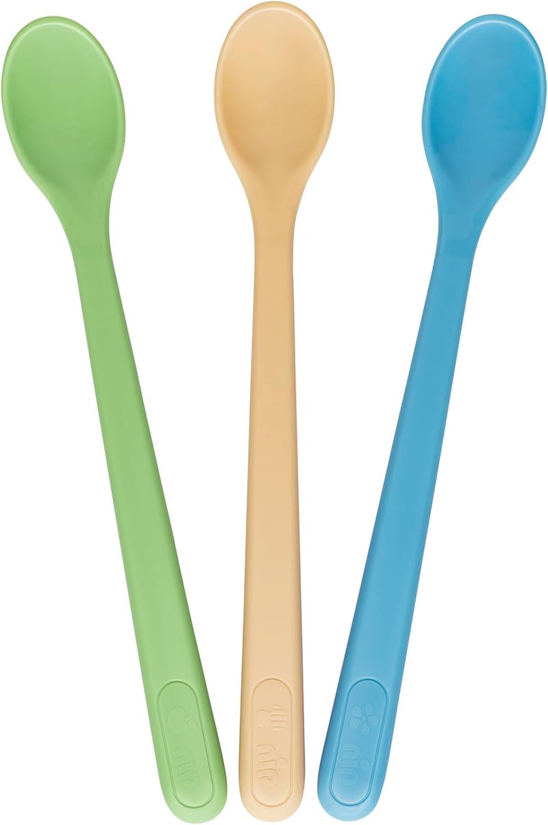 nip Modern look Soft-Tip Baby Feeding Spoon Set, Pack of 3 – Easy Hold Weaning Spoons for Infants 4 Months+, Dishwasher Safe Utensils with Soft Edges for Self-Feeding and Food,Made in Germany,Multicolor All condition resistant crafted quality - Image 4
