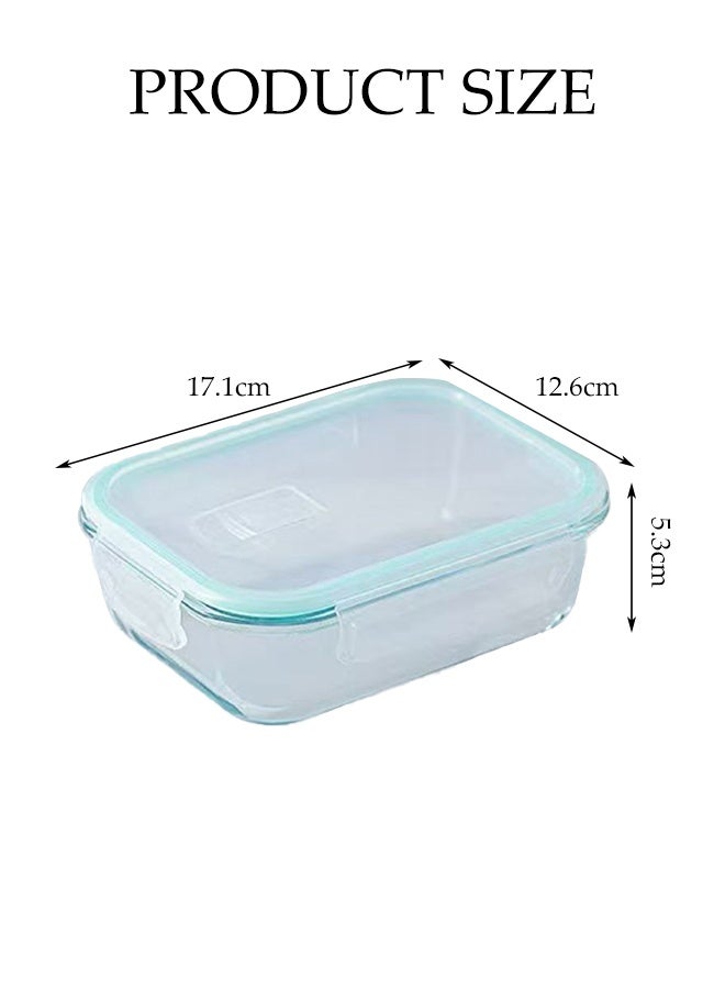 DUNISO Microwave Heating Lunch Box,High Borosilicate Glass Bowls,Airtight Lunch Containers for Microwave, Oven, Freezer and Dishwasher 680ml ﻿ - Image 2