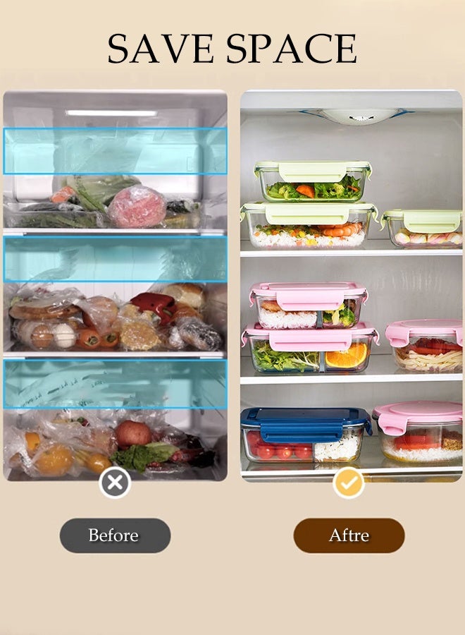 DUNISO Microwave Heating Lunch Box,High Borosilicate Glass Bowls,Airtight Lunch Containers for Microwave, Oven, Freezer and Dishwasher 680ml ﻿ - Image 4