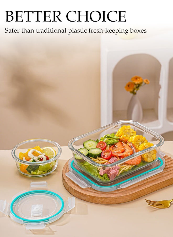 DUNISO Microwave Heating Lunch Box,High Borosilicate Glass Bowls,Airtight Lunch Containers for Microwave, Oven, Freezer and Dishwasher 680ml ﻿ - Image 5