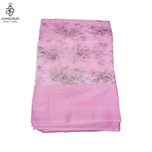 Ans Mosquito Net for Bed Floral with Cotton Border Free Air Flow (Pink, 5 x 6.5 ft Queen Size Bed) - Image 2