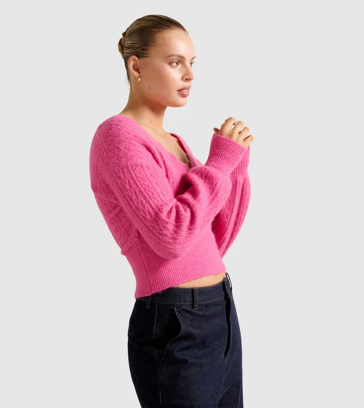 Forever New Kylie Stitch Wrap Sweater
