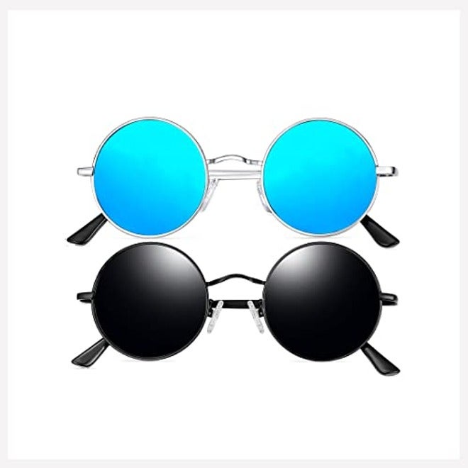 Joopin Round Polarized Sunglasses for Men and Women - UV400 Protection Retro Hippie Shades for Driving, Cycling, and Outdoor Sports