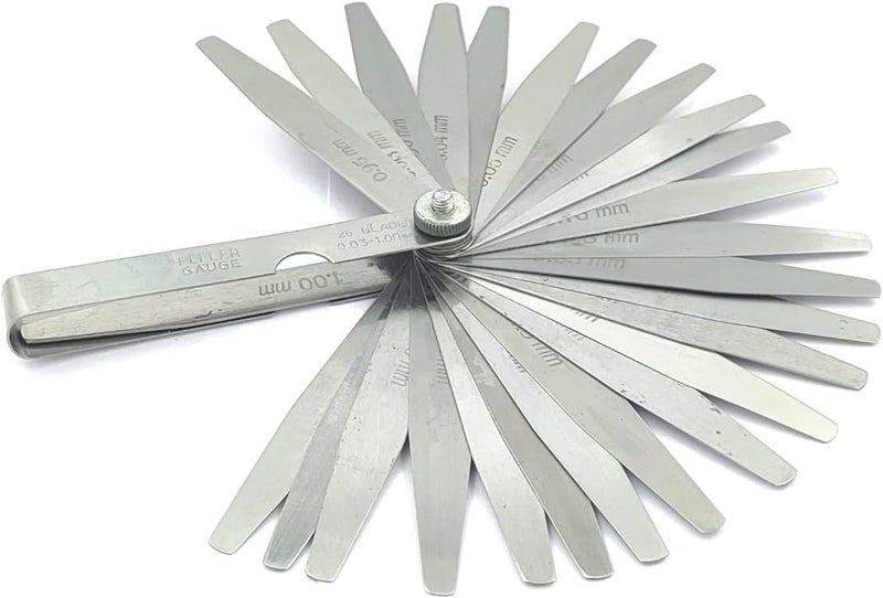 Buyohlic Feeler Gauge Metric Size Stainless Steel Quality Precision 26 Blades Hand Tools - Image 2