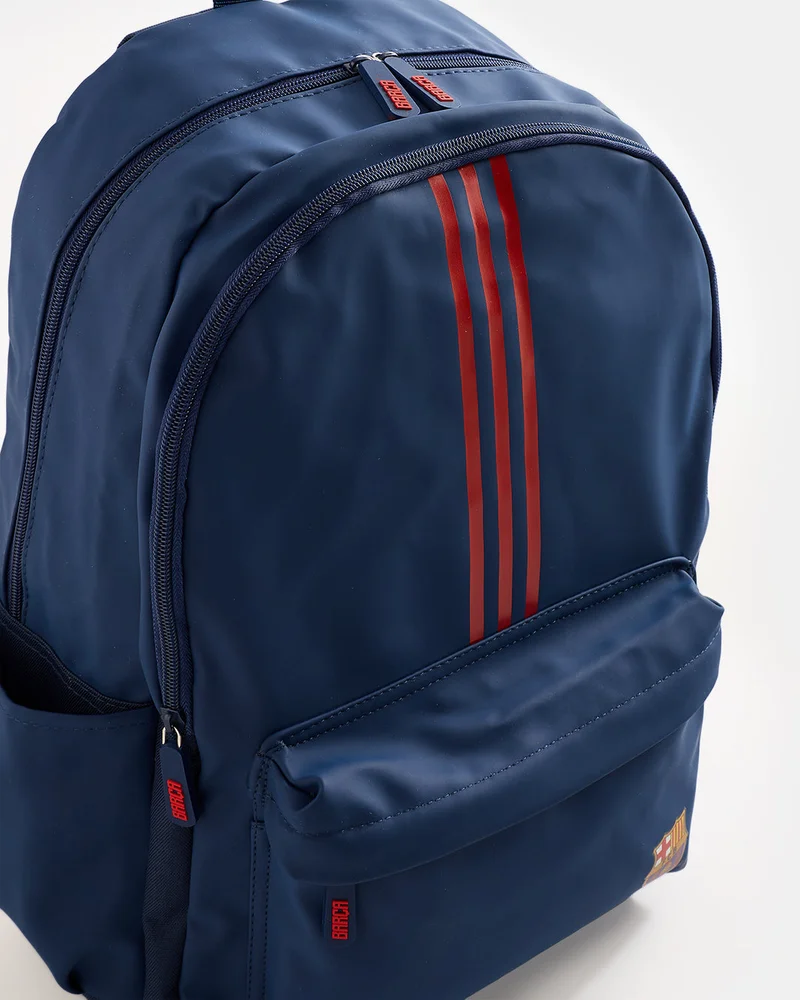 REDTAG FC Barcelona Navy and Red 16-Inch Backpack