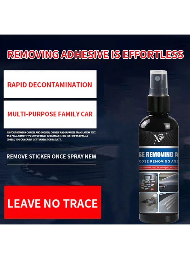 X9 Adhesive Remover Cleaner Spray for Removing Decals Stickers Tape Labels Glue Residue on Vehicles Boats RVs Brick Concrete Wall Window Furniture and More 100ml - Image 2