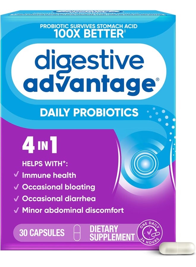 Digestive Advantage Daily Probiotic Capsule - 30 Capsules - Image 1