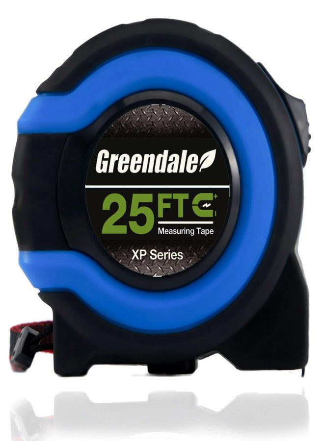 Greendale - 25 ft Tape Measures - Easy to Read Fractions to 1/8th inch - Magnetic Tip - Thumb and Quick Lock - Autowind - Belt Clip - Red/Orange (1, 25ft - Blue) - Image 2