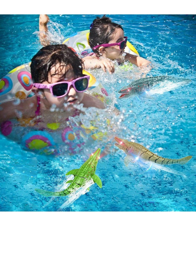 lakia - Remote Control Dinosaur, 2.4G Water Toys RC Boat with LED Lights Module Batteries Boat for Swimming Pool Lake Bathroom Bath Birthday Party Kids Boys Girls - Image 1