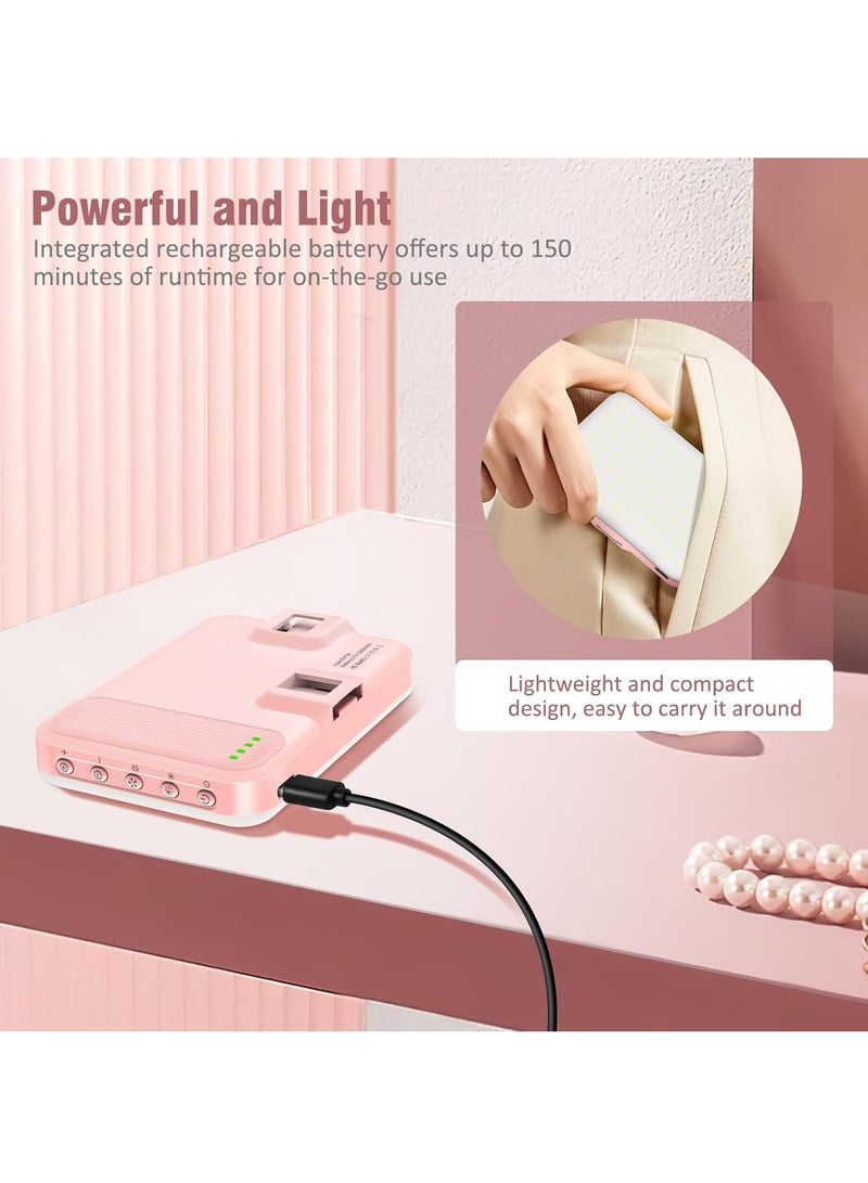 60 LED Portable Selfie Light Video Conference Lighting with Clip  Camera Tripod Adapter Rechargeable 2200mAh CRI 97+, 3 Light Modes for Phone iPhone Webcam Laptop Photo Makeup - Image 5