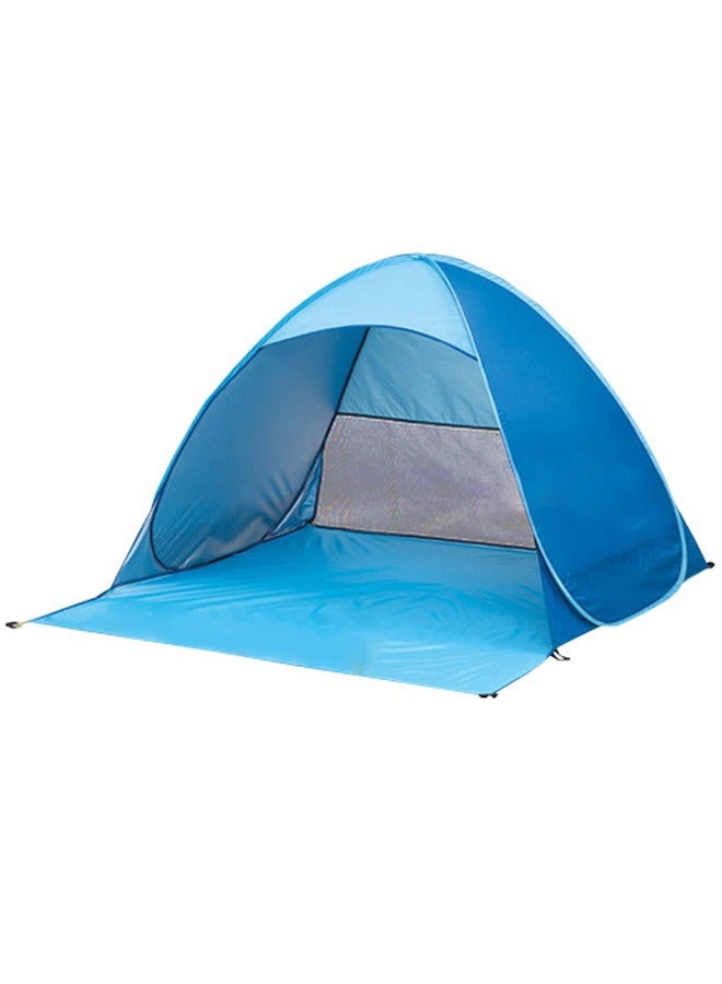 BLOOMING TIME Automatically Pop Open The Tent, Beach Shade, Moisture-Proof, Blue  - Image 1