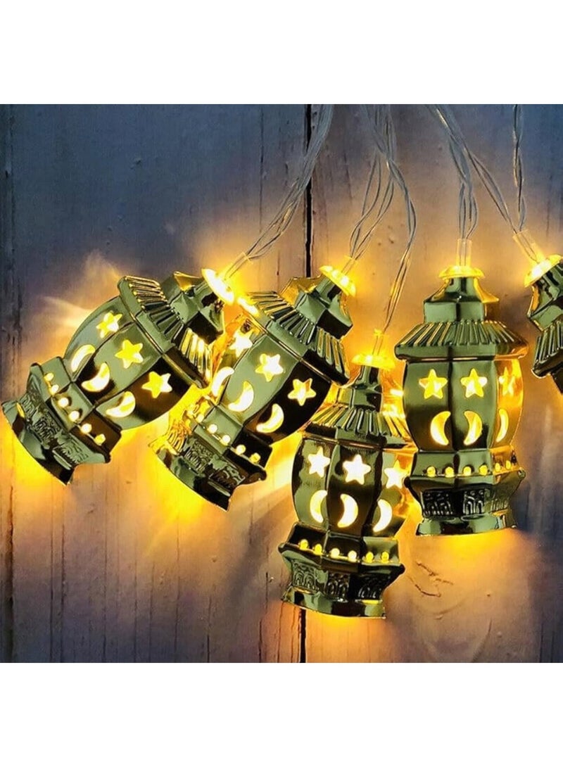 تصميم فانوس إضاءة زخرفي، سلسلة إضاءة لتزيين المنزل، إضاءة LED داخلية وخارجية، لون أبيض دافئ - Image 2
