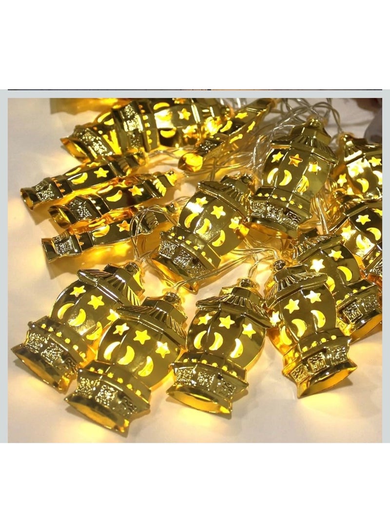 تصميم فانوس إضاءة زخرفي، سلسلة إضاءة لتزيين المنزل، إضاءة LED داخلية وخارجية، لون أبيض دافئ - Image 1