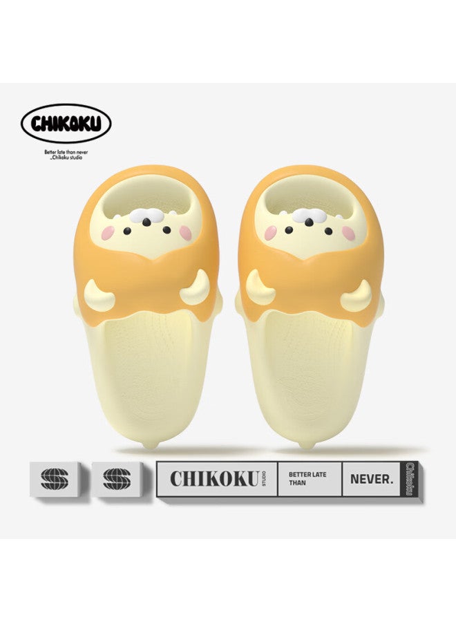 Chikoku Lion Shark Cute Cartoon Slippers Women Summer Home Thick Bottom Comfortable Soft Bottom Couple Home Cool Drag Men - Image 5