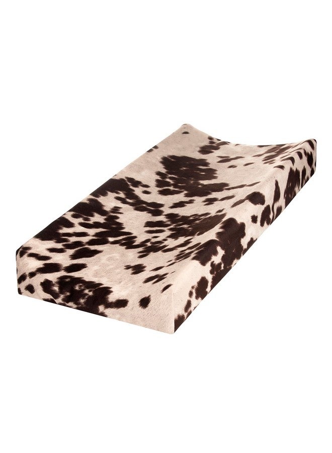Sweet Potatoes Western Cowboy Changing Pad Cover Super Soft Brown Cowhide - Image 1