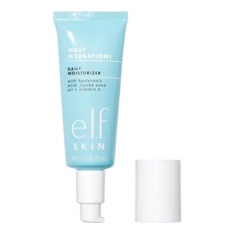 elf e.l.f. SKIN Holy Hydration! Daily Hydration Moisturizer, Ultra-Hydrating Formula, Infused with Aloe, Jojoba Oil & Shea Butter, Vegan & Cruelty-Free, 2.53 Fl Oz - Image 3