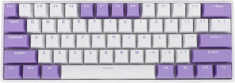 Asixxsix Mechanical Gaming Keyboard, 61 Keys 60% Layout Red Switch USB C Wired, 60 Percent Gaming Keyboard, RGB with Customizable RGB Backlit Hot Swappable for PC Laptop - Image 5