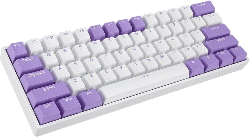 Asixxsix Mechanical Gaming Keyboard, 61 Keys 60% Layout Red Switch USB C Wired, 60 Percent Gaming Keyboard, RGB with Customizable RGB Backlit Hot Swappable for PC Laptop - Image 4