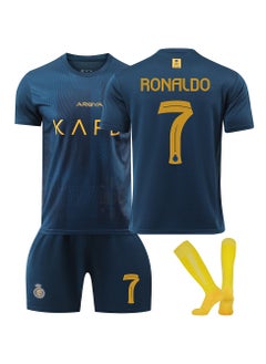 2023-2024 Season Soccer Jersey RONALDO #7 Soccer Jersey/Shorts Socks Gift Set Kids Size & Adult Size for Fan Friends