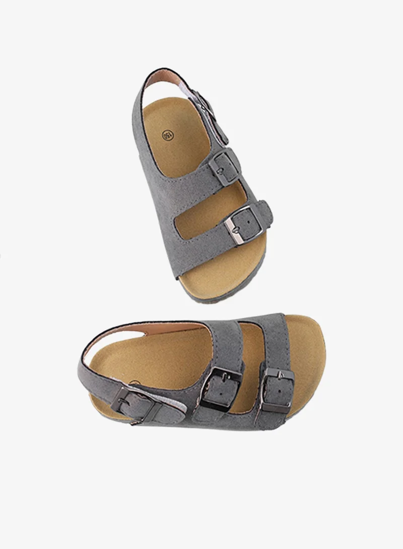 Mark & Mia Mark & Mia Hook & Loop Velcro Closure Sandals - Dark Grey