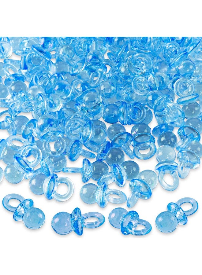 Super Z Outlet Mini Acrylic Baby Pacifiers for Baby Shower Decorations, Table Scatter, Party Favors, Games & Activities - 144 Pieces(Blue) - Image 1