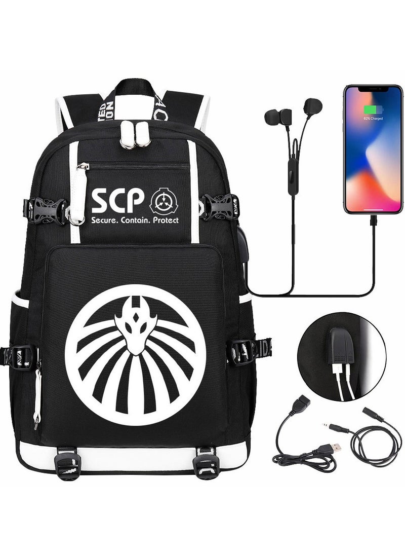USB Print Youth Casual Travel Backpack