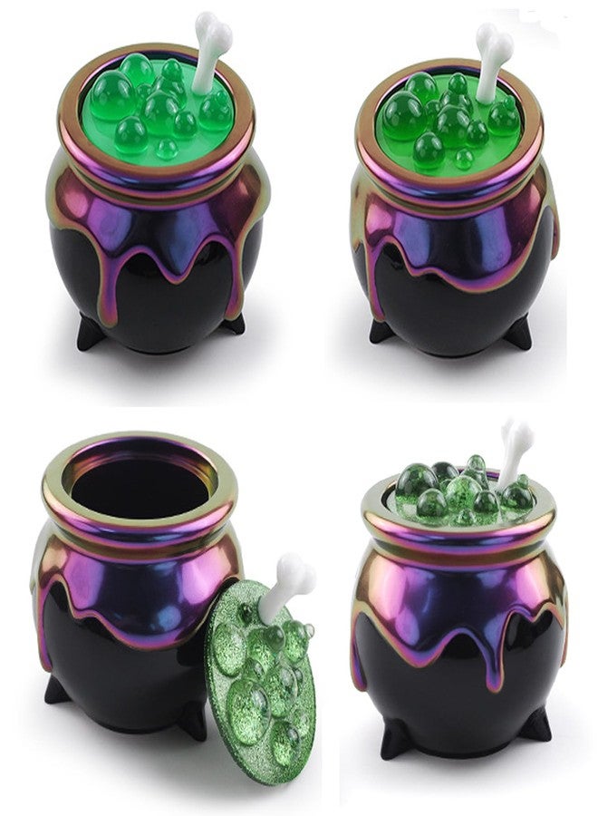 Actvty Witch Cauldron Resin Molds, Bubble Cauldron Jar Silicone Molds for Epoxy Resin Casting, Halloween Jar Mold with Lid DIY Jewelry Storage Box, Candy Container, Candle Jars - Image 3