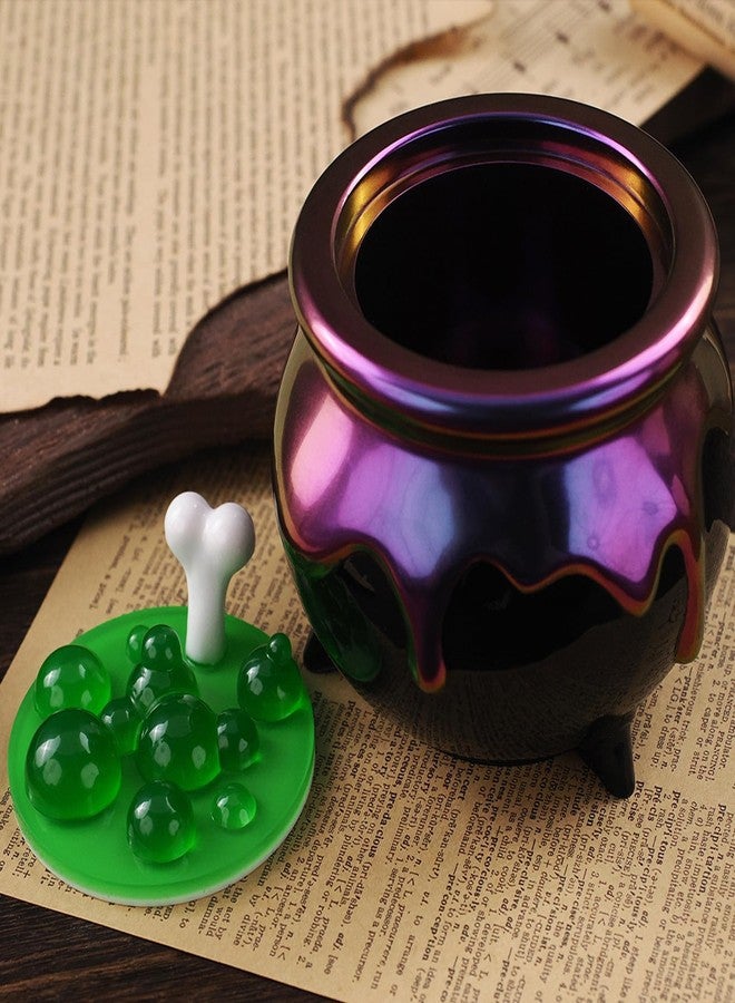 Actvty Witch Cauldron Resin Molds, Bubble Cauldron Jar Silicone Molds for Epoxy Resin Casting, Halloween Jar Mold with Lid DIY Jewelry Storage Box, Candy Container, Candle Jars - Image 4