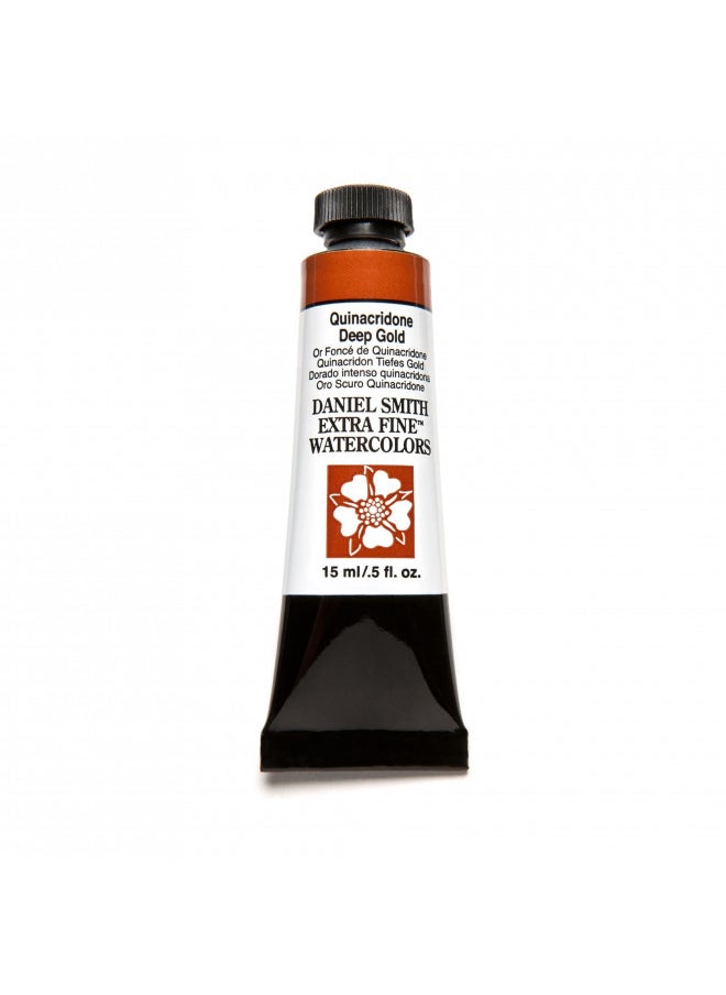 Daniel Smith DANIEL SMITH 284600152 Extra Fine Watercolor 15ml Paint Tube, Quinacridone, Deep Gold, 0.5 Fl Oz (Pack of 1)  - Image 1