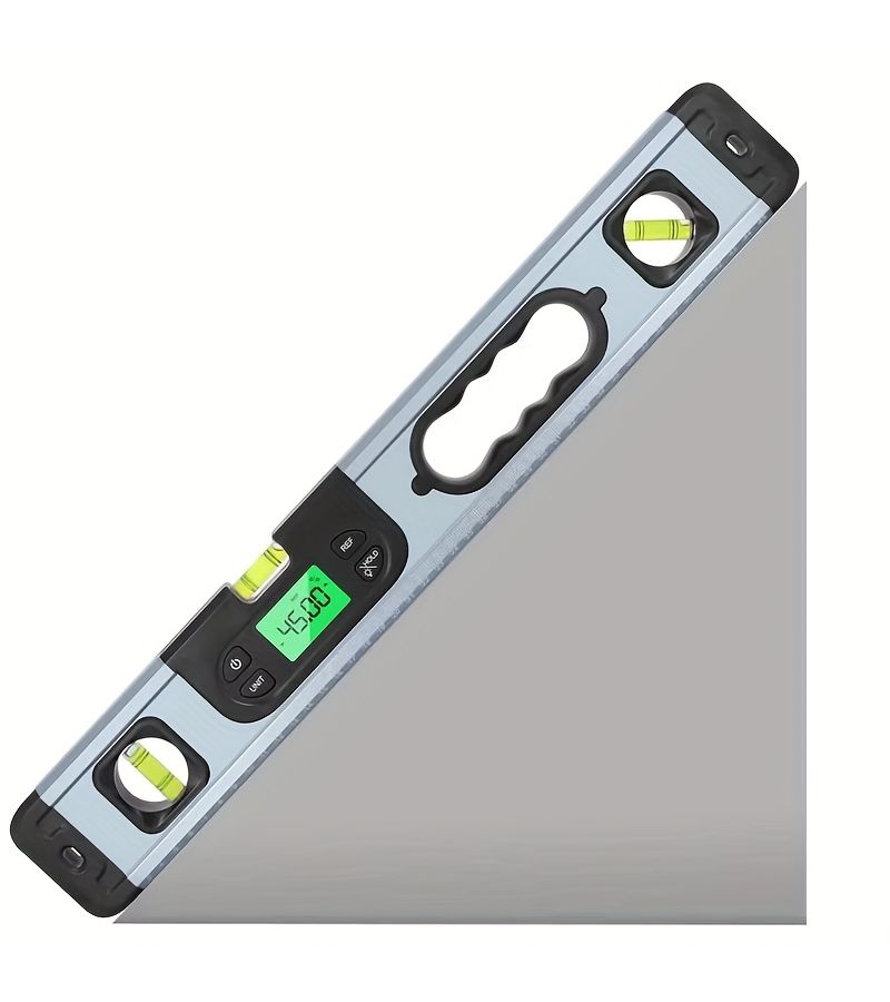 مقياس الزوايا الرقمي عالي الدقة ومستوى مغناطيسي بدقة 0.01 درجة، مستوى إلكتروني مع شاشة LED لقياس الزوايا المائلة من 0 إلى 90 درجة، مقياس ميل محمول لأعمال البناء والنجارة والمسح - اللون الأحمر - Image 1