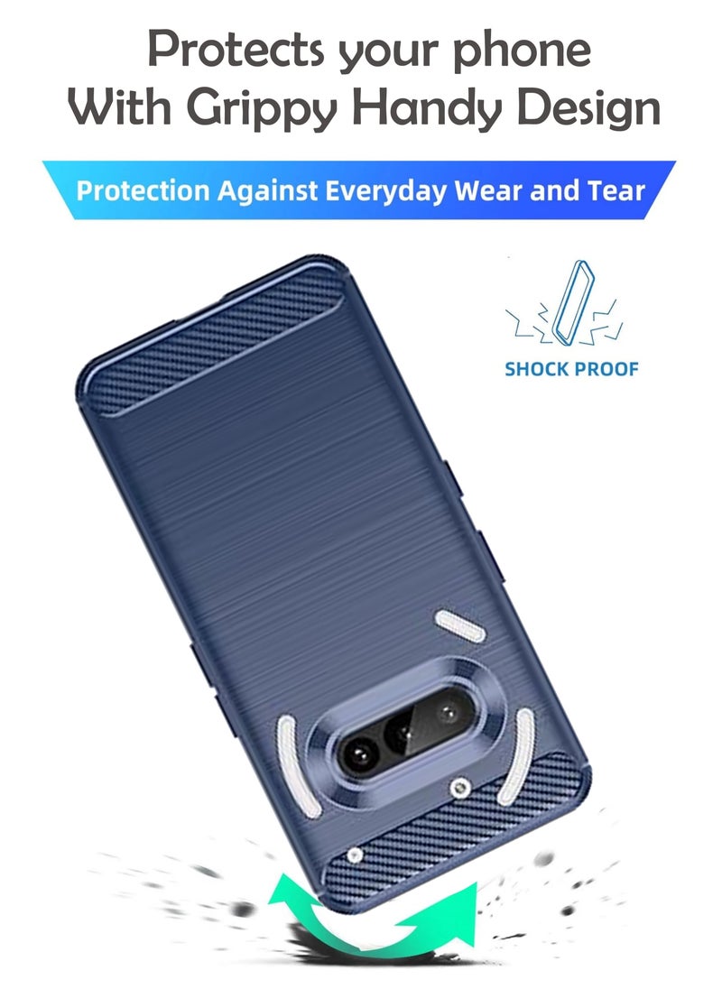 Generic - For Nothing Phone 3A Stylish Silicone Protective Case Cover Blue - Image 1