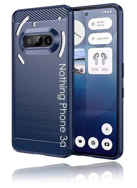 For Nothing Phone 3A Stylish Silicone Protective Case Cover Blue