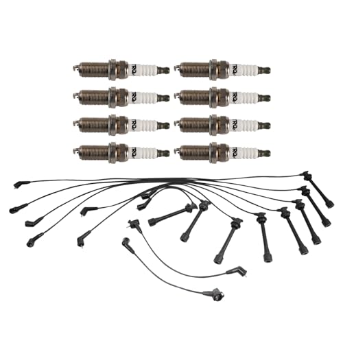 TRQ Ignition Kit Spark Plugs Wire Set Compatible with 1990-1998 Lexus LS400 1992-1998 SC400 - Image 1