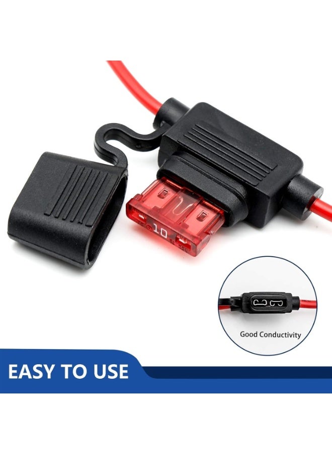 10PCS ATC/ATO Auto  Motorcycle Yacht  Marine Fuse Holder 10A Heavy Duty Wire Fuse Holder - Image 5