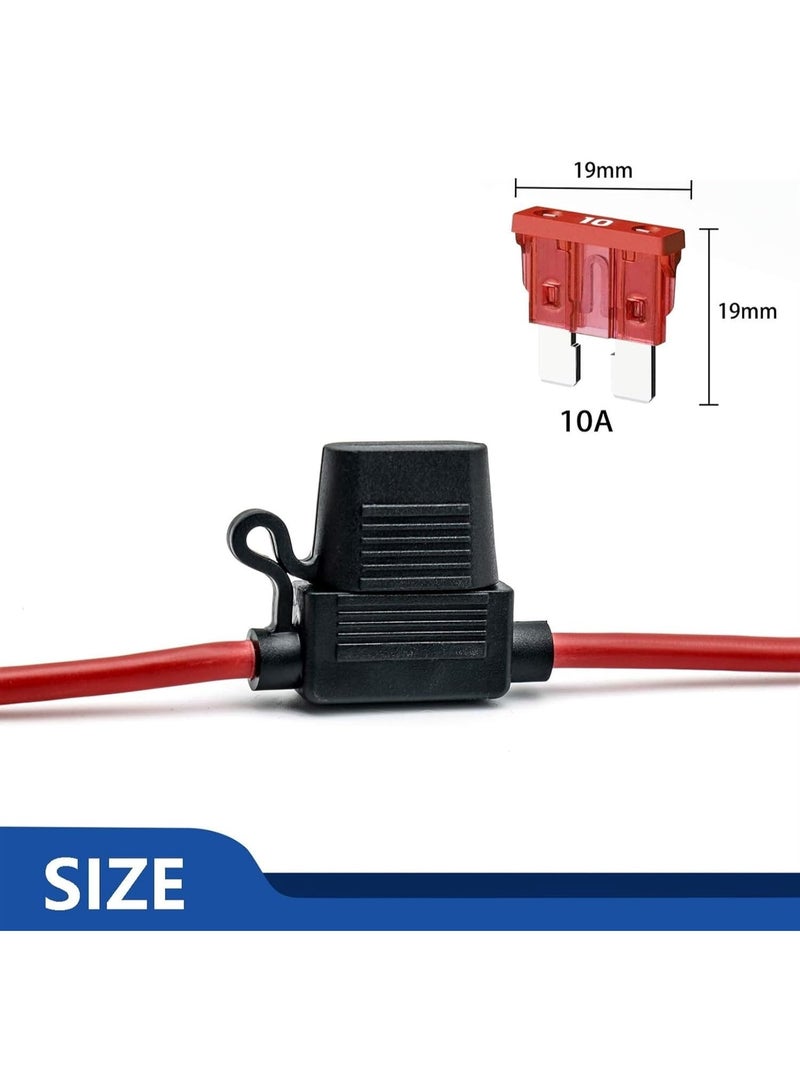 10PCS ATC/ATO Auto  Motorcycle Yacht  Marine Fuse Holder 10A Heavy Duty Wire Fuse Holder - Image 2