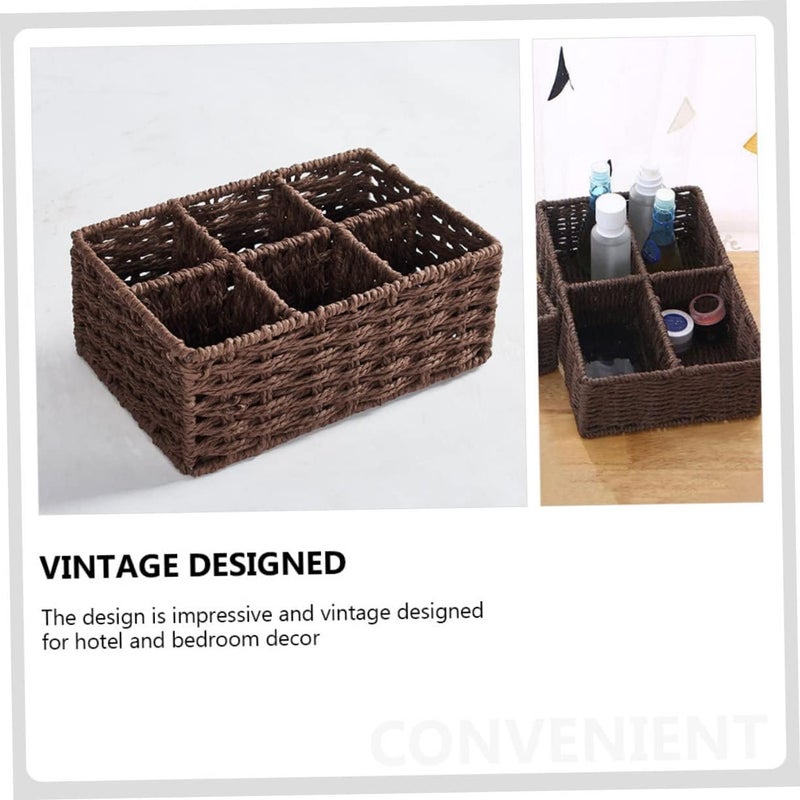 Storage Basket Nail Polish Organizer for Home Kitchen Bathroom Decorative Cosmetics Holder - Image 3