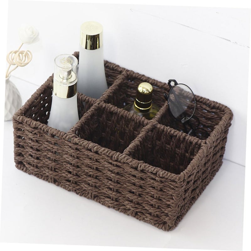 Storage Basket Nail Polish Organizer for Home Kitchen Bathroom Decorative Cosmetics Holder - Image 5
