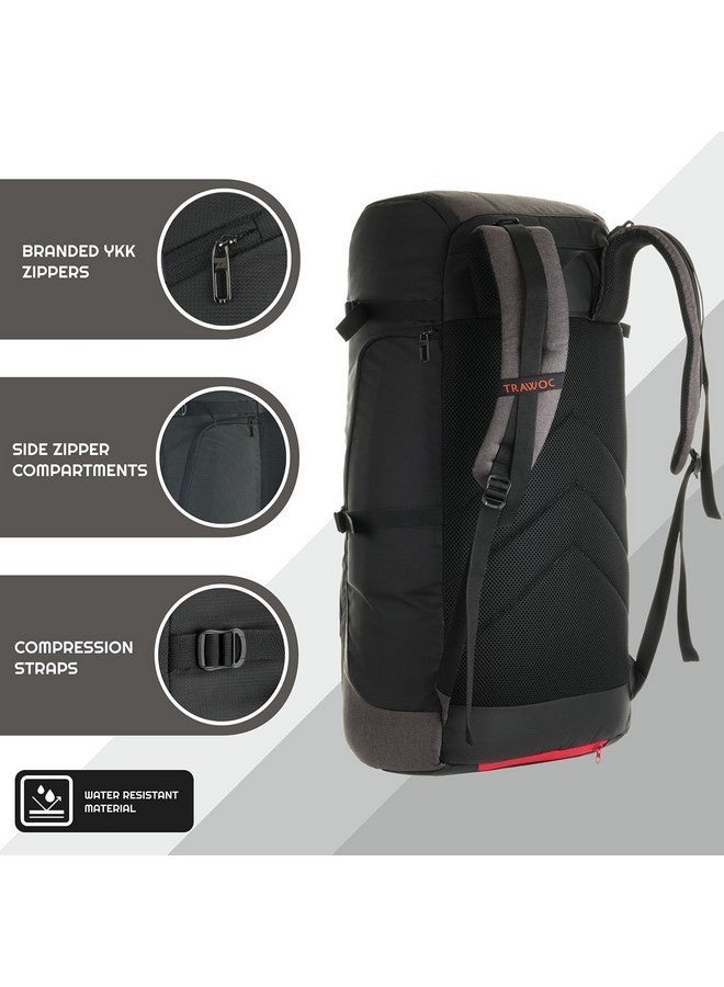 TRAWOC ROAMER 40 Litre Travel Backpack Laptop Backpack Suitable for Men and Women Casual Bag with Rain Cover Ideal Backpack for Travelling, Trekking, Hiking Brown, SHK022 - Image 2