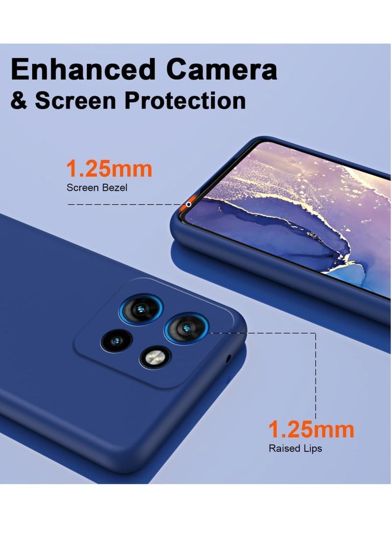 Raxoom Motorola Edge 50 6.7-inch Shockproof Case with Inner Velvet Fabric Lining, Camera Protection, and Durable Back Cover - Image 2