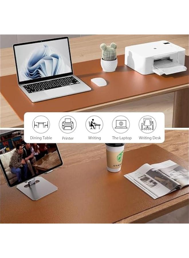 HOOKOR Leather Desk Pad Protector,Mouse Pad,Office Desk Mat, Non-Slip PU Leather Desk Blotter,Laptop Desk Pad,Waterproof Desk Writing Pad for Office and Home (Brown, 90x40cm) - Image 5