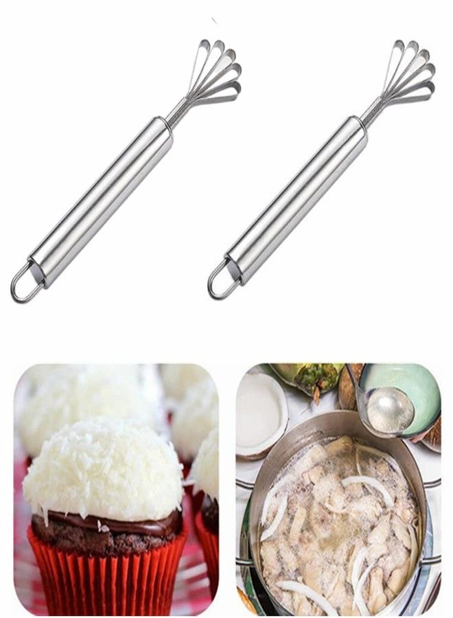 جيلوكيبو مبشرة ومكشطة لب جوز الهند من الفولاذ المقاوم للصدأ، أداة متعددة الأغراض لتقشير جلد وقشور السمك للمطبخ (عبوتان) - Image 4